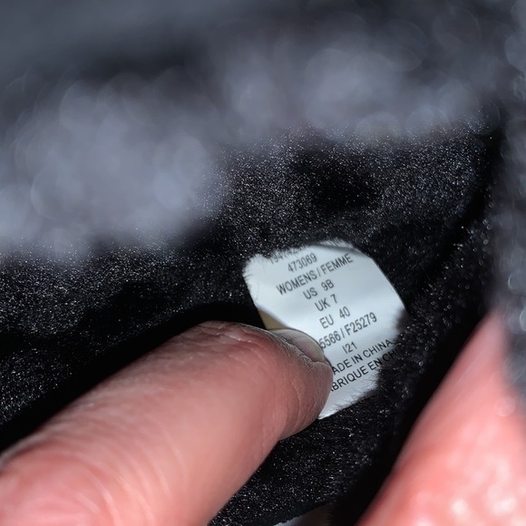 Lands end slippers suede black moccasins size 9B faux fur interior lining NWOT - Picture 6 of 6